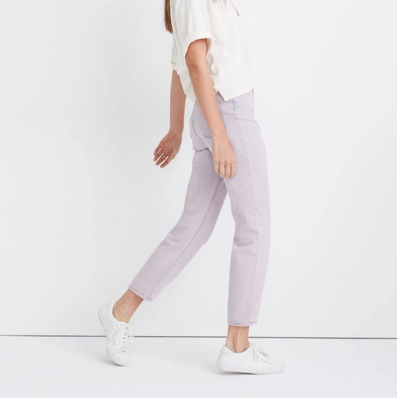 Madewell The Momjean: Overdyed Edition Pink Waist Size 32 - Picture 2 of 13